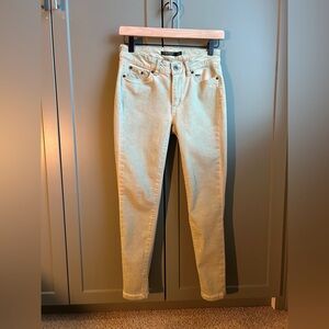 Ralph Lauren pale green washed skinny denim size 0